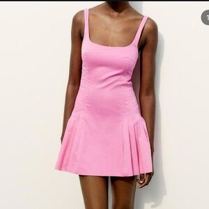 BNWT Zara Vibrant Pink Dress